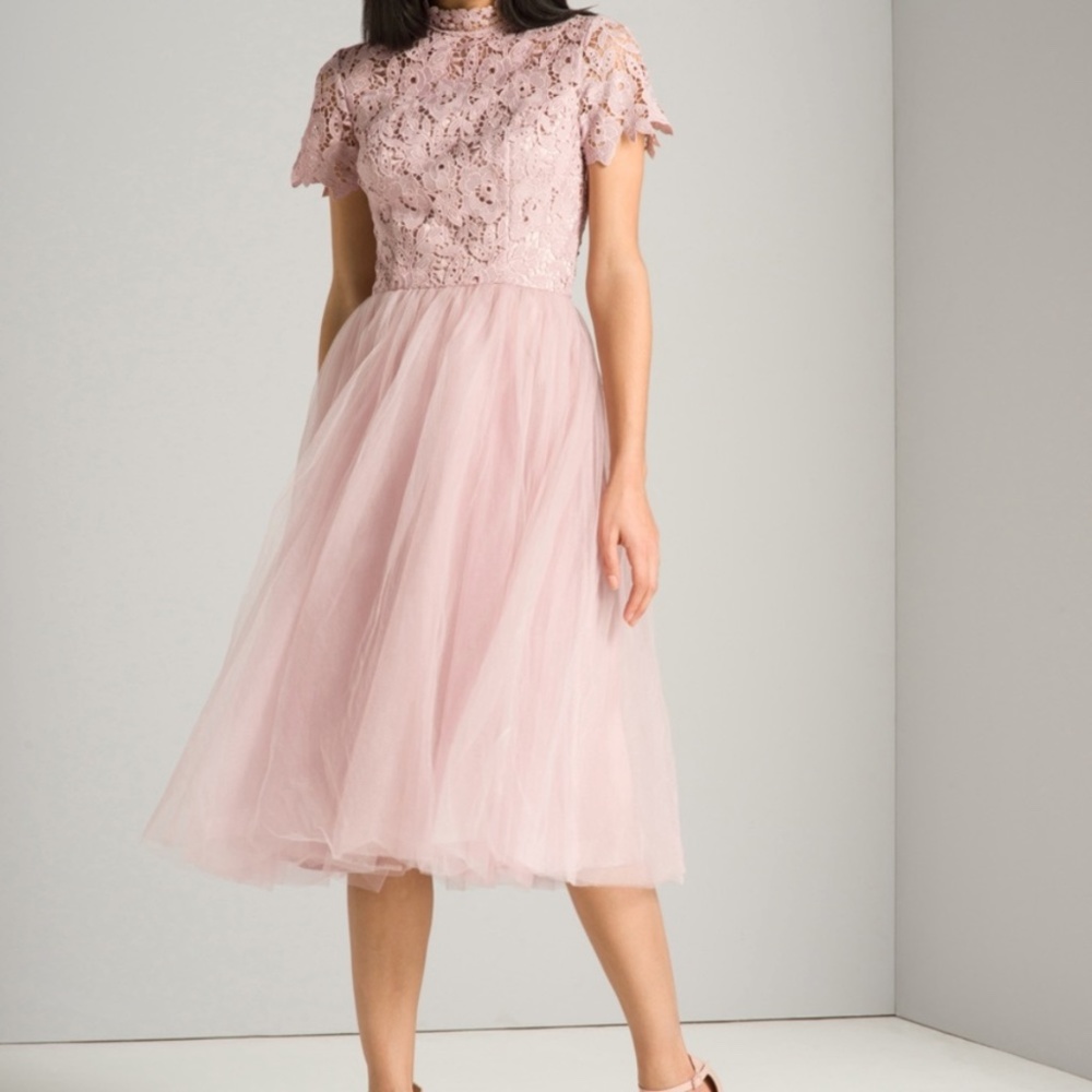 NWT Chi Chi London Billie Dress Mink Plus Size US 16